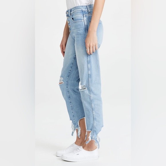 7 For All Mankind High Waist Cropped Straight Jeans - Picture 4 of 12